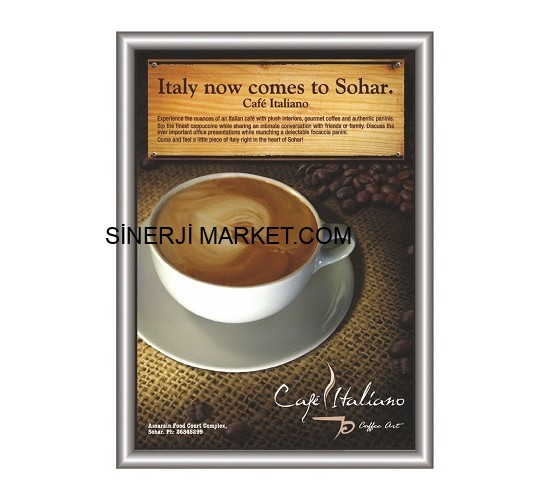 Tik Tak Çerçeve - Gönye Köşe Düz Alüminyum Çerçeve - B2 50×70 25mm Tik Tak Çerçeve - Gönye Köşe Düz Alüminyum Çerçeve - B2 50×70 25mm