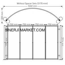 Centro stand Oval 4 Panel