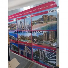 Kumaş Tekstil Stand Oval 600x230cm