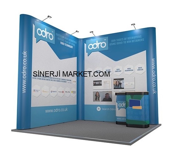 Pop Up Stand L Köşe Corner 3x3 Panel